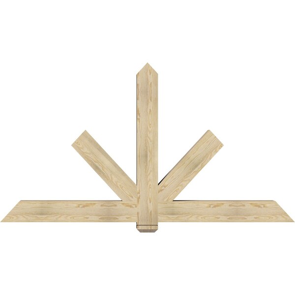 Ekena Millwork Kennewick Rough Sawn Timber Gable Bracket, Douglas Fir, 84"W x 45"H x 6"D x 6"F, 13/12 Pitch GBW084X45X0606KEN00RDF - main